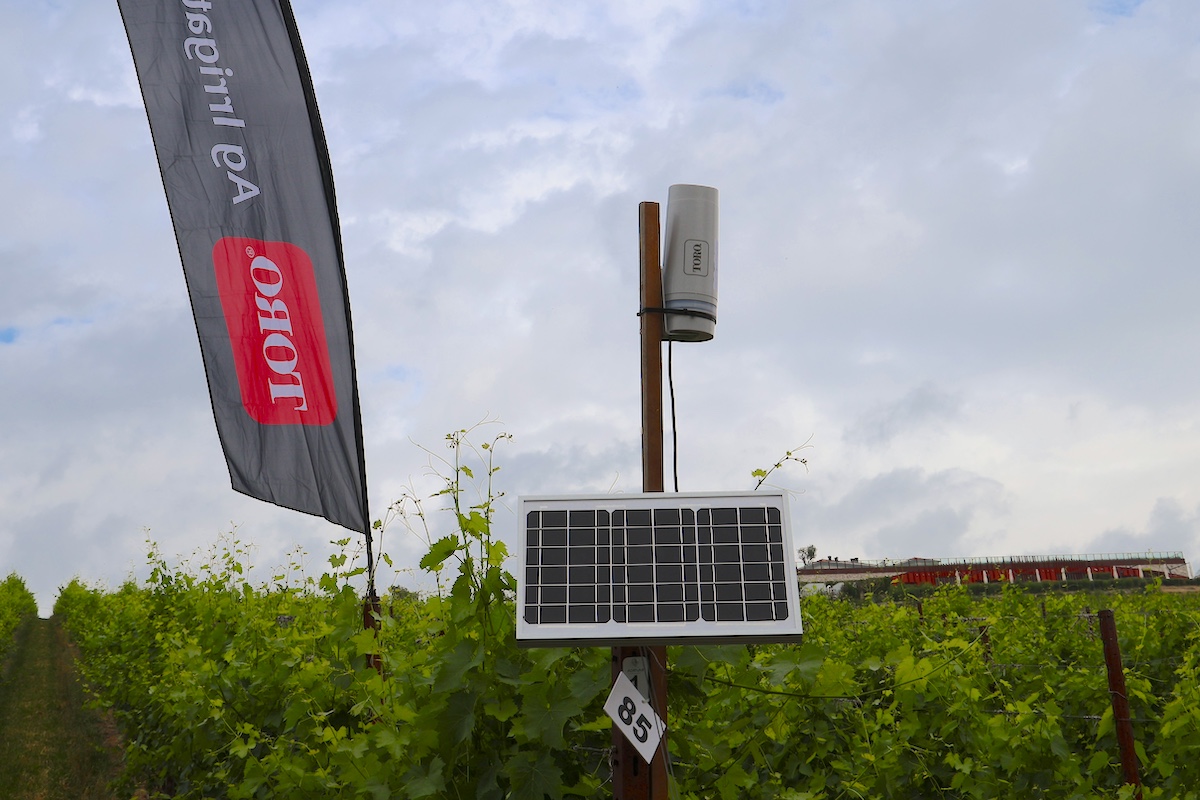 Il Gateway del sistema Toro Tempus Air può essere alimentato mediante un pratico pannello solare